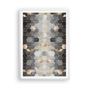 Plagát v bielom ráme - Diamantová kompozícia - 70x100 cm