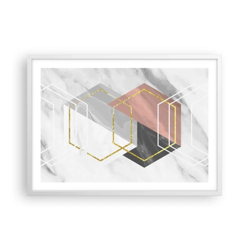 Plagát v bielom ráme - Reťazová kompozícia - 70x50 cm