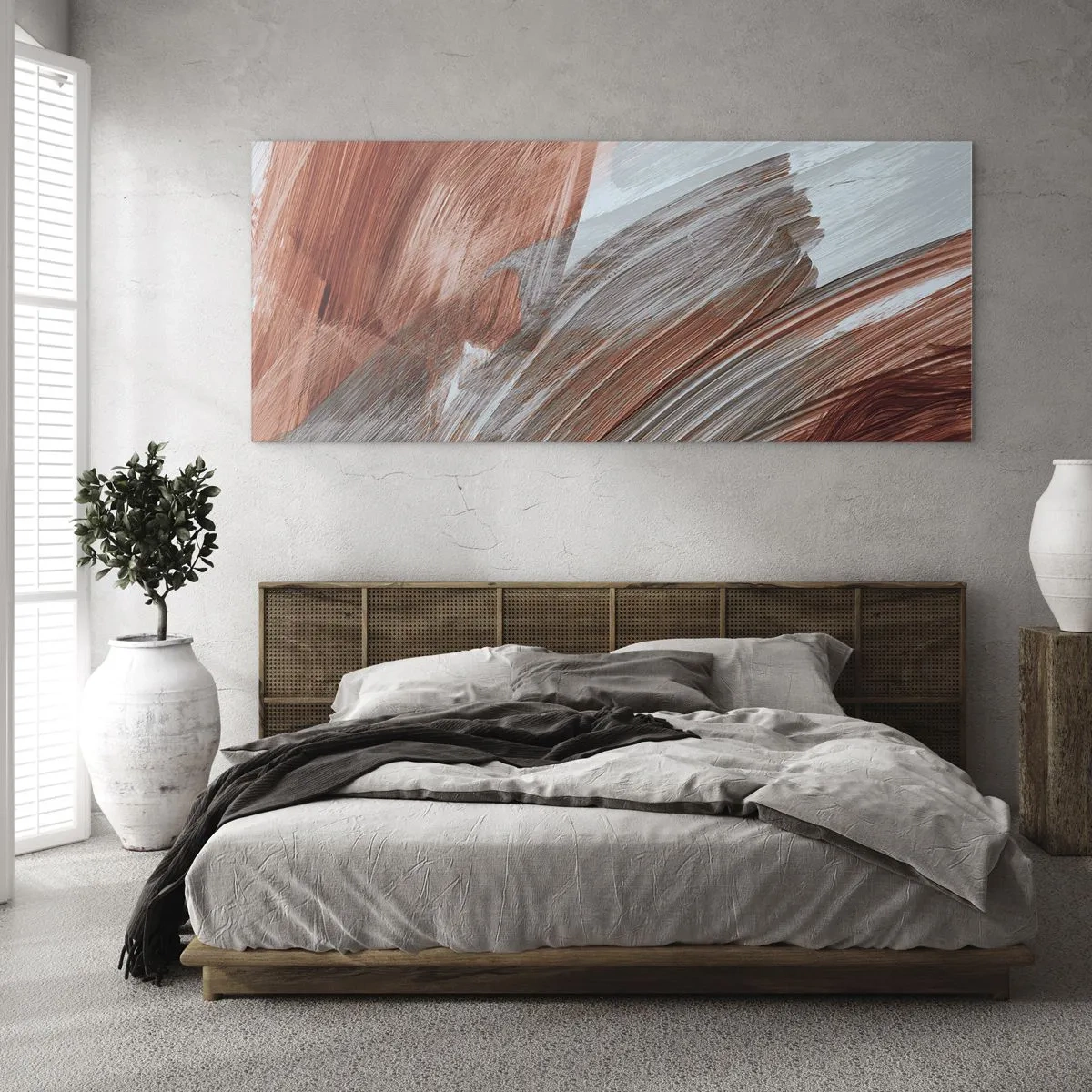 Obraz na skle - Jesenná veterná abstrakcia - 100x40 cm