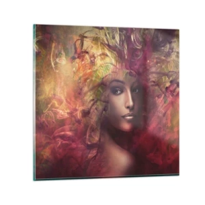 Obraz na skle - Tu som! - 50x50 cm