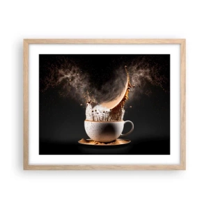 Plagát v ráme zo svetlého duba - Explózia chuti - 50x40 cm