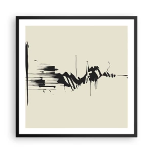 Plagát v čiernom ráme - Rýchla abstrakcia - 60x60 cm
