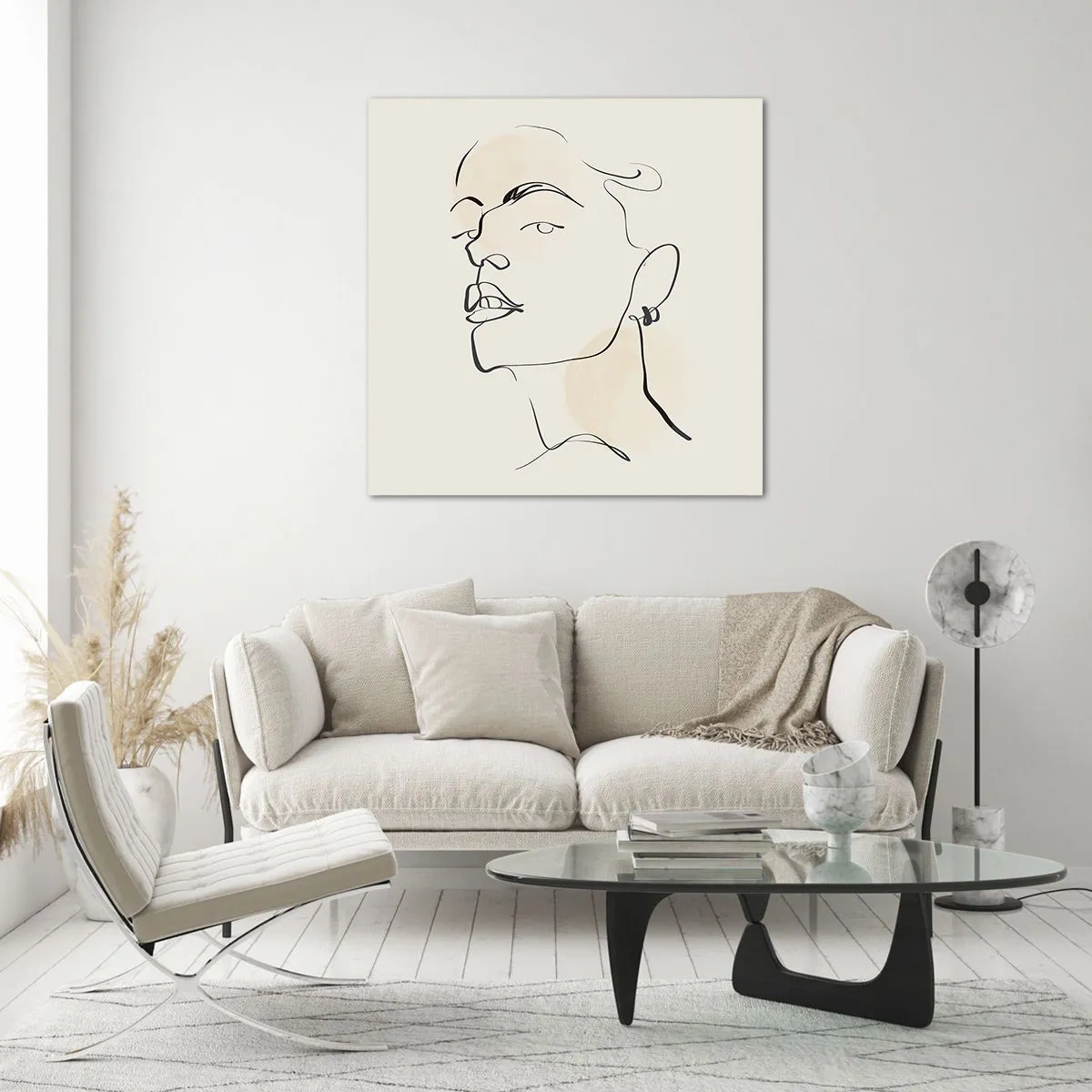 Obraz na skle - Hrdý pohľad - 50x50 cm