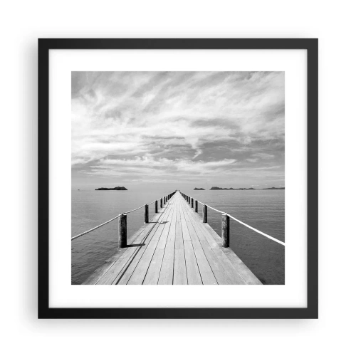 Plagát v čiernom ráme - Čo tak cesta… - 40x40 cm