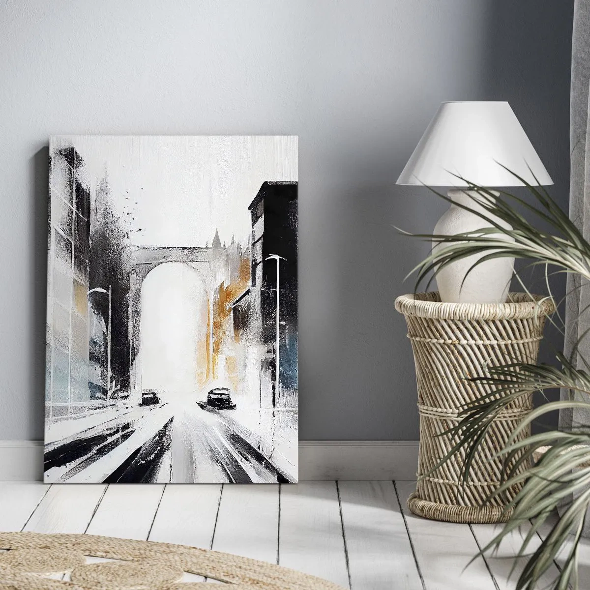 Obraz na plátne - Štúdia mesta: architektúra a pohyb - 50x70 cm