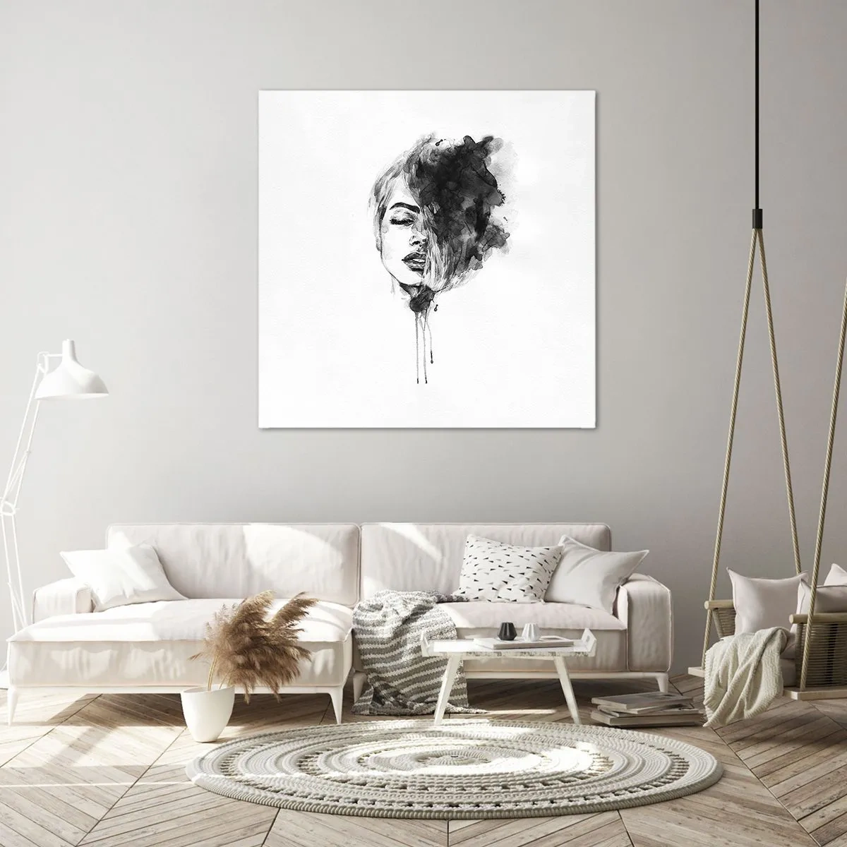 Obraz na plátne - O čom sníva dievča - 60x60 cm