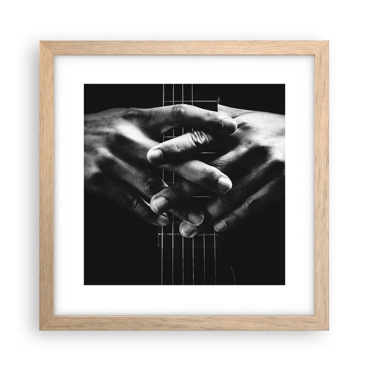 Plagát v ráme zo svetlého duba - Umelcova modlitba - 30x30 cm