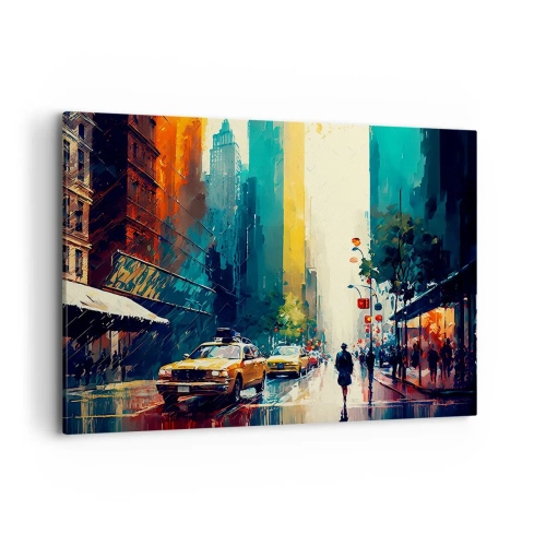 Obraz na plátne - New York – tu je aj dážď farebný - 120x80 cm
