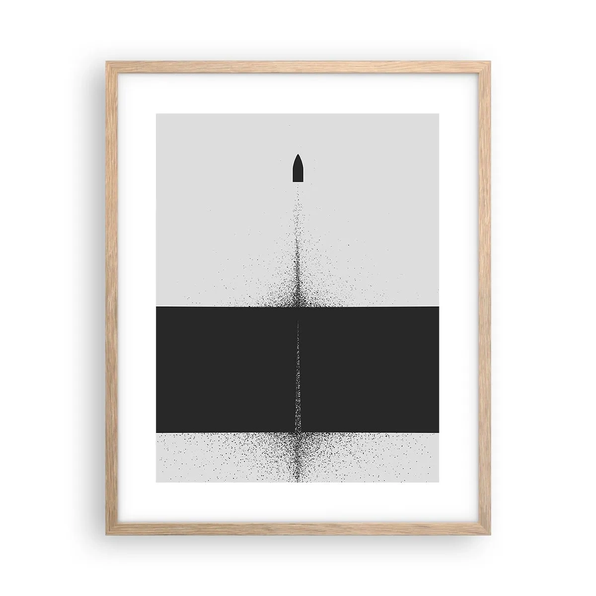 Plagát v ráme zo svetlého duba - Priamo k cieľu - 40x50 cm