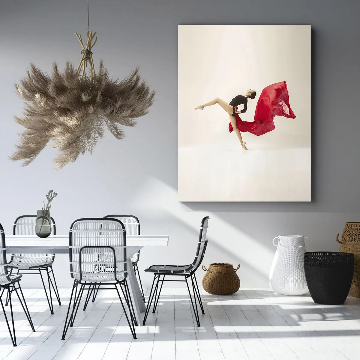Obraz na plátne - Červené a čierne - 50x70 cm