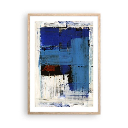 Plagát v ráme zo svetlého duba - Tajomstvo modrej - 50x70 cm