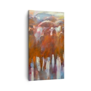 Obraz na plátne - Rovnocenní v daždi a hmle - 45x80 cm