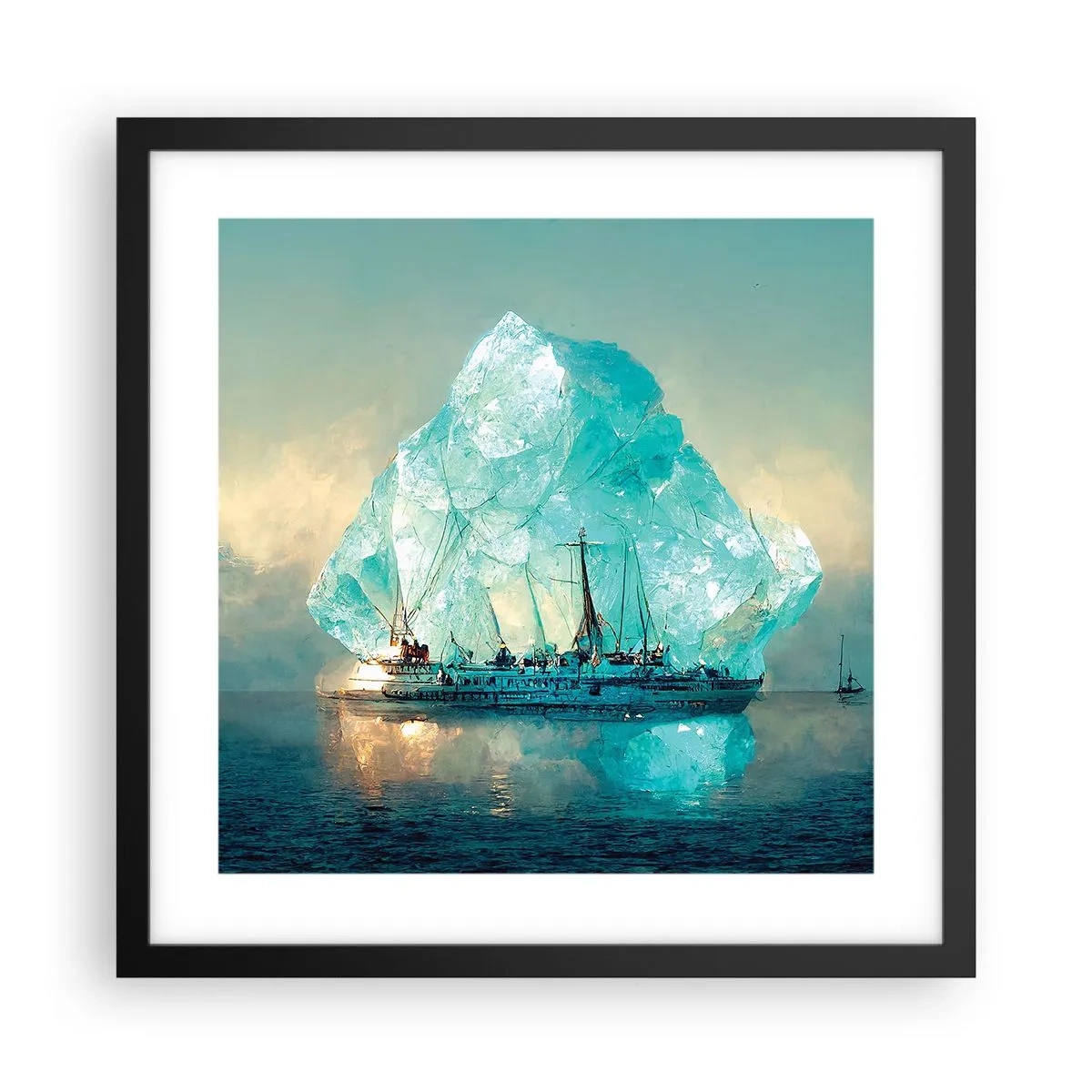 Plagát v čiernom ráme - Arktický briliant - 40x40 cm