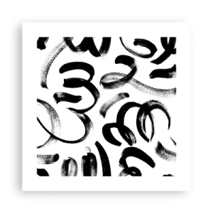 Plagát - Čierne na bielom - 40x40 cm