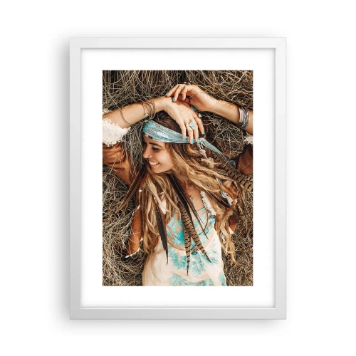 Plagát v bielom ráme - Na ceste do leta lásky - 30x40 cm