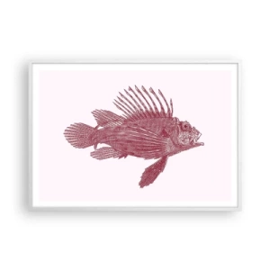 Plagát v bielom ráme - Obyvateľka exotických vôd - 100x70 cm