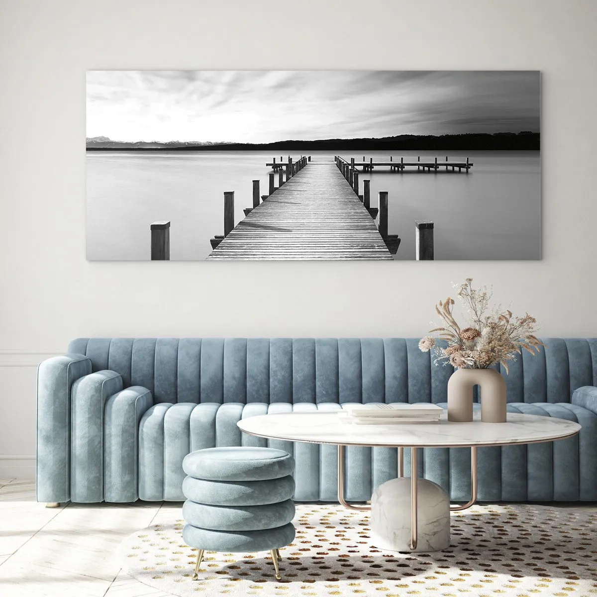 Obraz na skle - Pri napájadle – pokoji - 100x40 cm