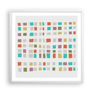 Plagát v bielom ráme - Neznáma hra - 60x60 cm