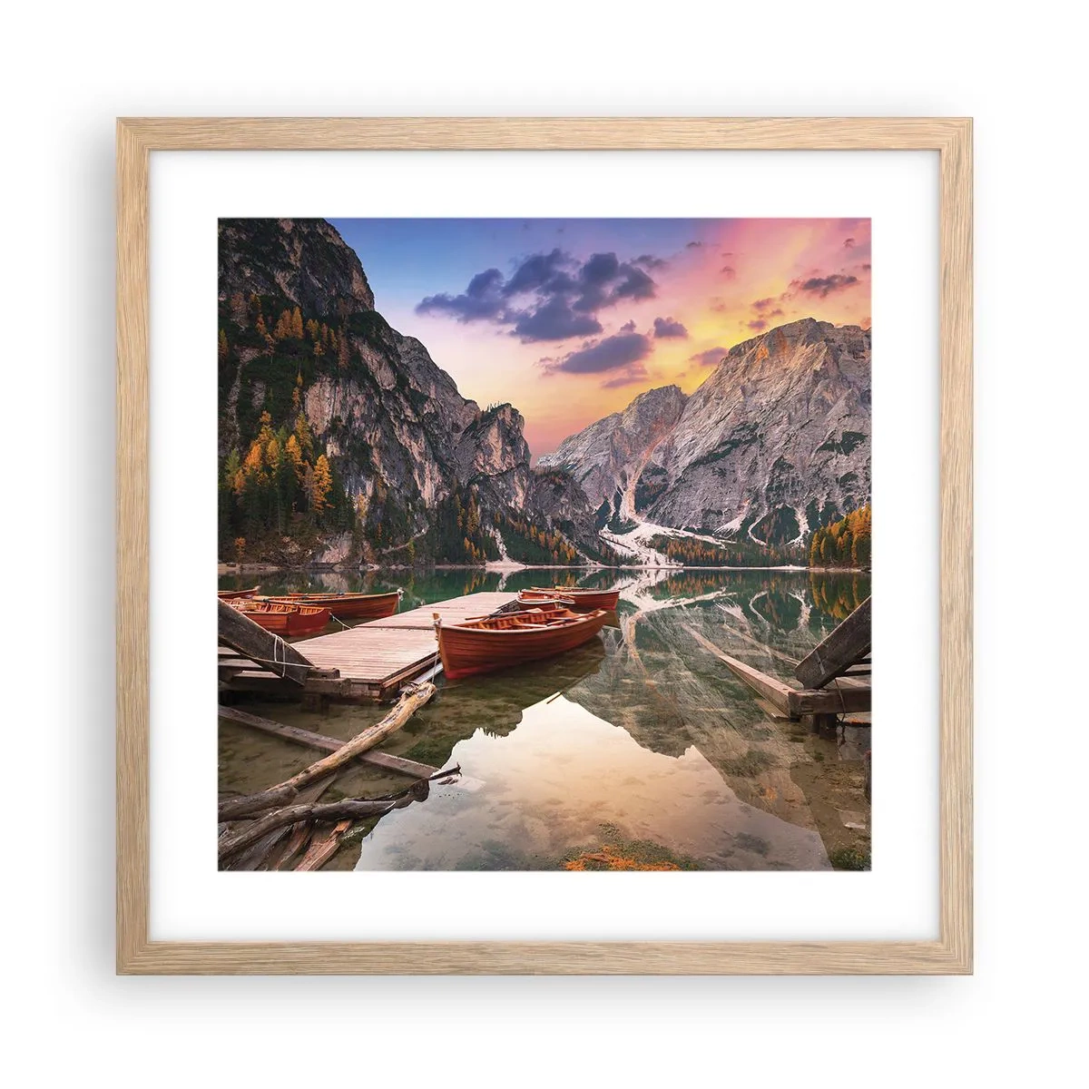 Plagát v ráme zo svetlého duba - Sľub dňa - 40x40 cm