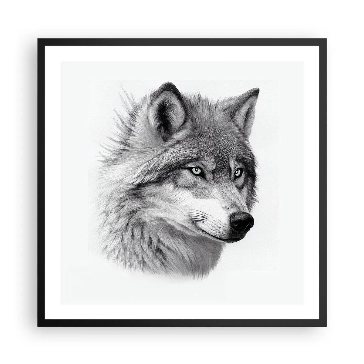 Plagát v čiernom ráme - Alfa – bezpochyby - 60x60 cm