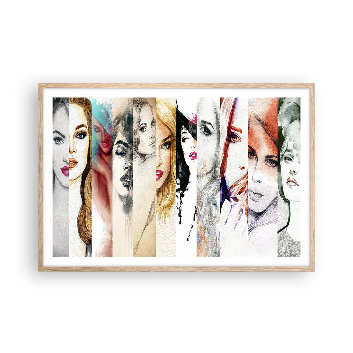 Plagát v ráme zo svetlého duba - A vždy si to TY - 91x61 cm