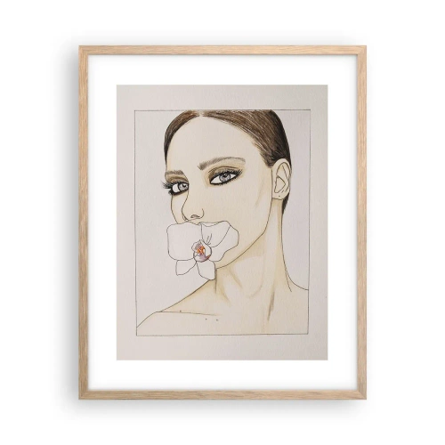 Plagát v ráme zo svetlého duba - Symbol elegancie a krásy - 40x50 cm