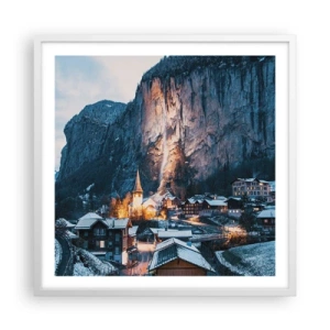 Plagát v bielom ráme - Svetlý duch zimy - 60x60 cm