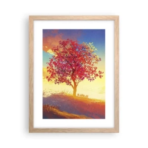 Plagát v ráme zo svetlého duba - Pútnik pri cieli - 30x40 cm