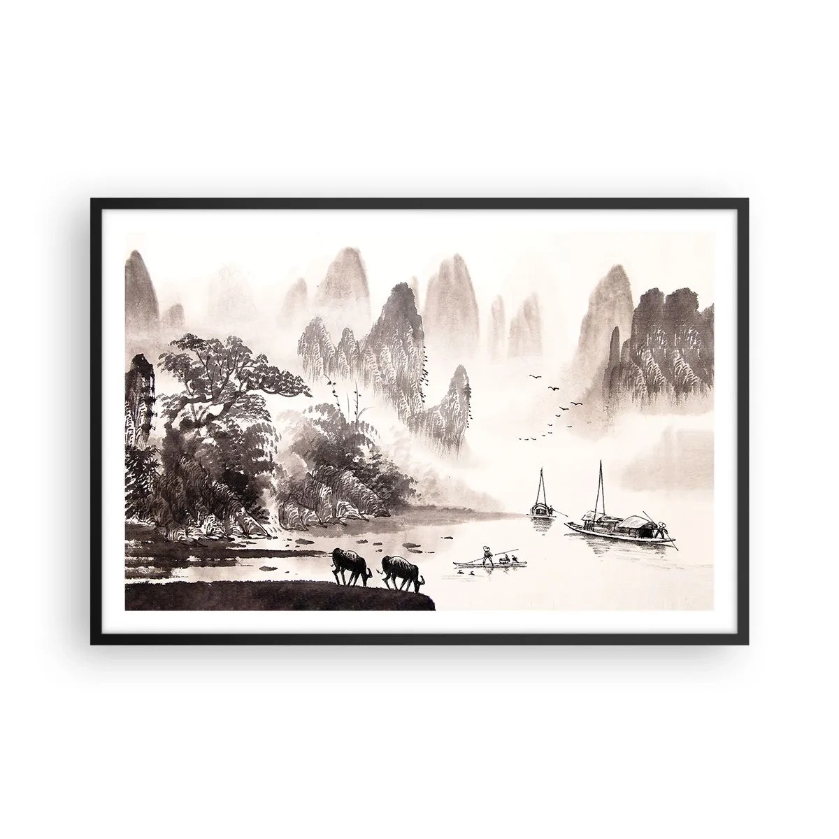 Plagát v čiernom ráme - Exotická všednosť Východu - 91x61 cm