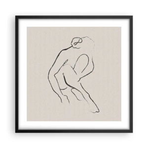 Plagát v čiernom ráme - Intímna skica - 50x50 cm