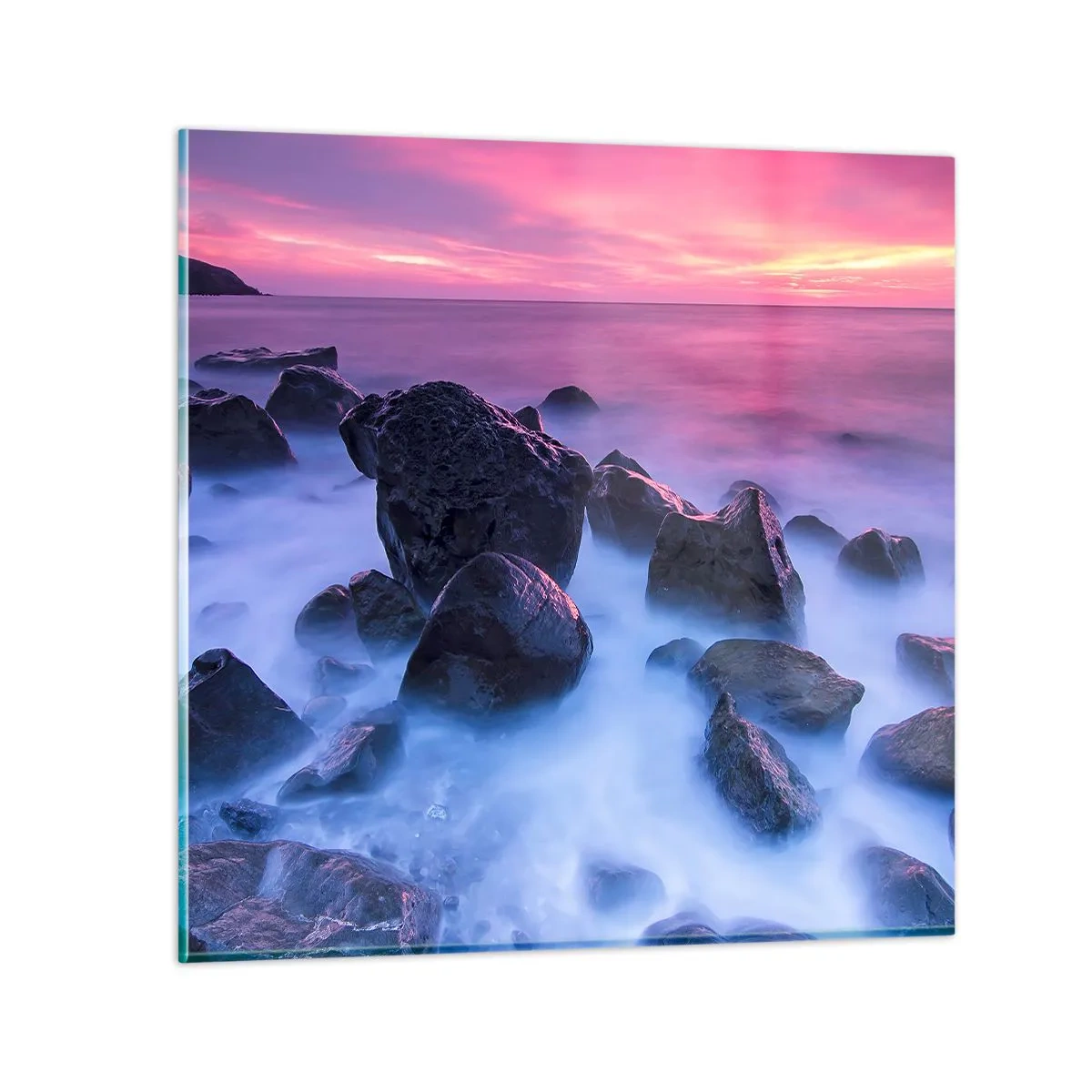 Obraz na skle - Narodeniny v lesku a v hmle - 50x50 cm