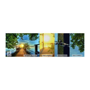 Vzorka fototapety Premium Sand - Západ pri vode - Krajina, Jazero, Plachetnica - 100x30 cm