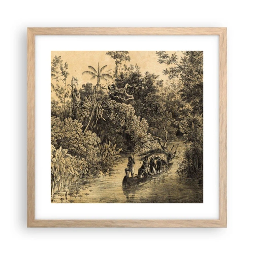 Plagát v ráme zo svetlého duba - Výlet k zdroju - 40x40 cm