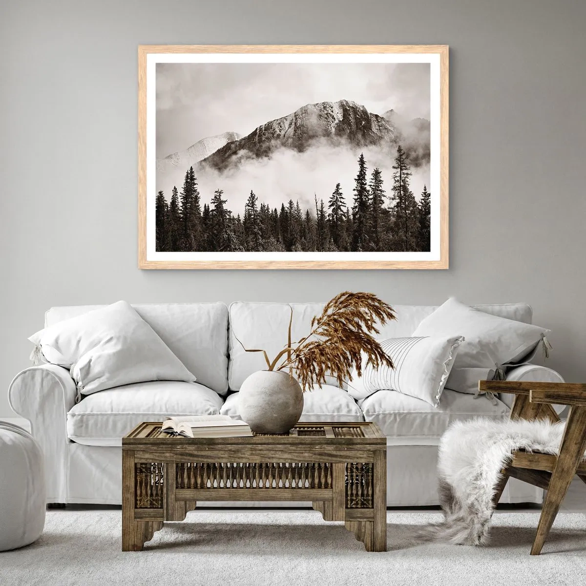 Plagát v ráme zo svetlého duba - Žulový panovník - 100x70 cm