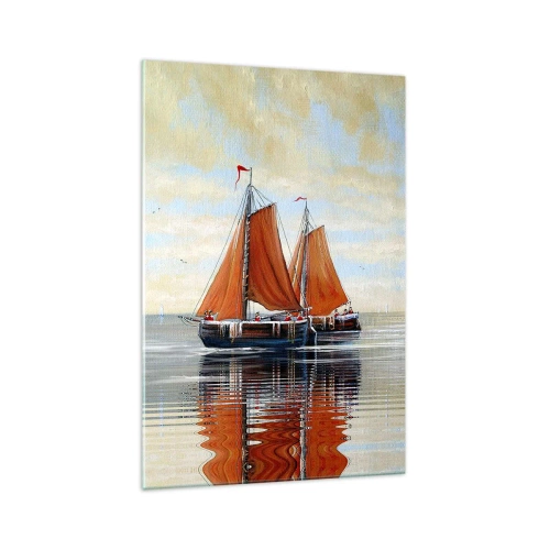 Obraz na skle - Pluj, námorník… - 70x100 cm