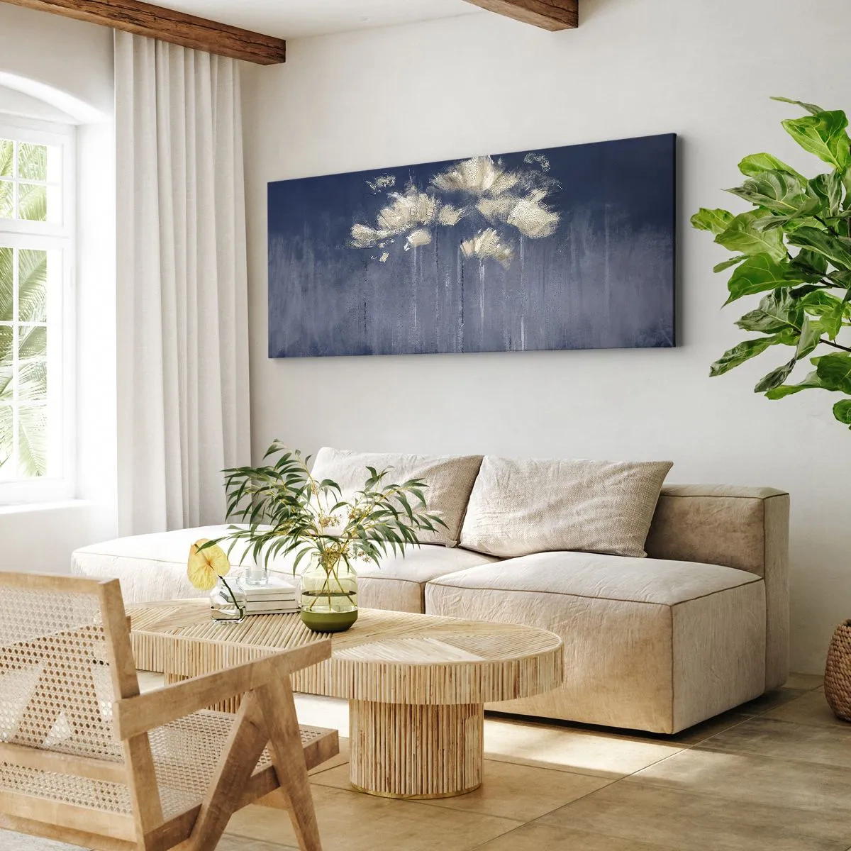 Obraz na plátne - Ako okvetné lístky vo vetre - 100x40 cm