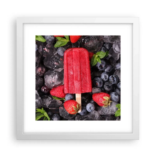Plagát v bielom ráme - Chuť horúceho leta - 30x30 cm