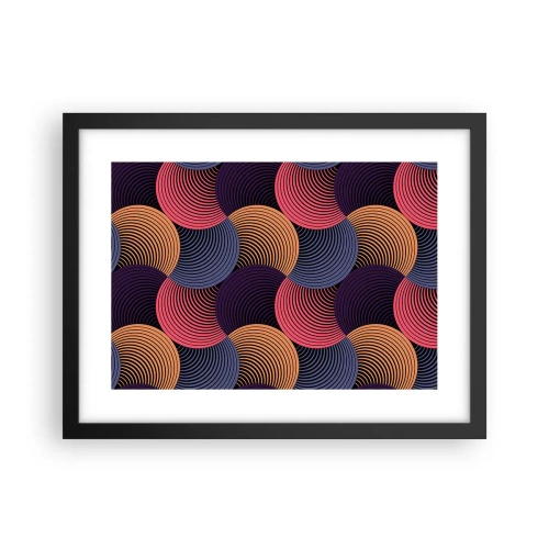 Plagát v čiernom ráme - V kruhovom rytme - 40x30 cm