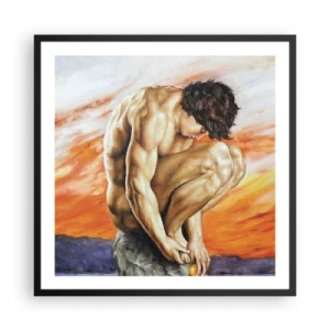 Plagát v čiernom ráme - Ponorený do seba - 60x60 cm