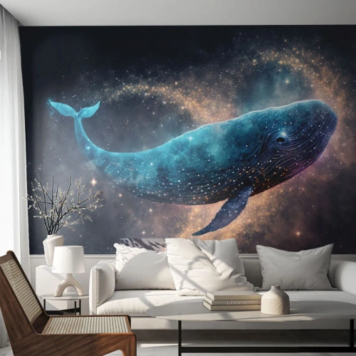 Fototapeta Premium Canvas - Existuje taký svet… - Veľryba, Mágia, Fantastický - 150x105 cm