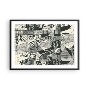 Plagát v čiernom ráme - Dynamika súčasnosti - 70x50 cm
