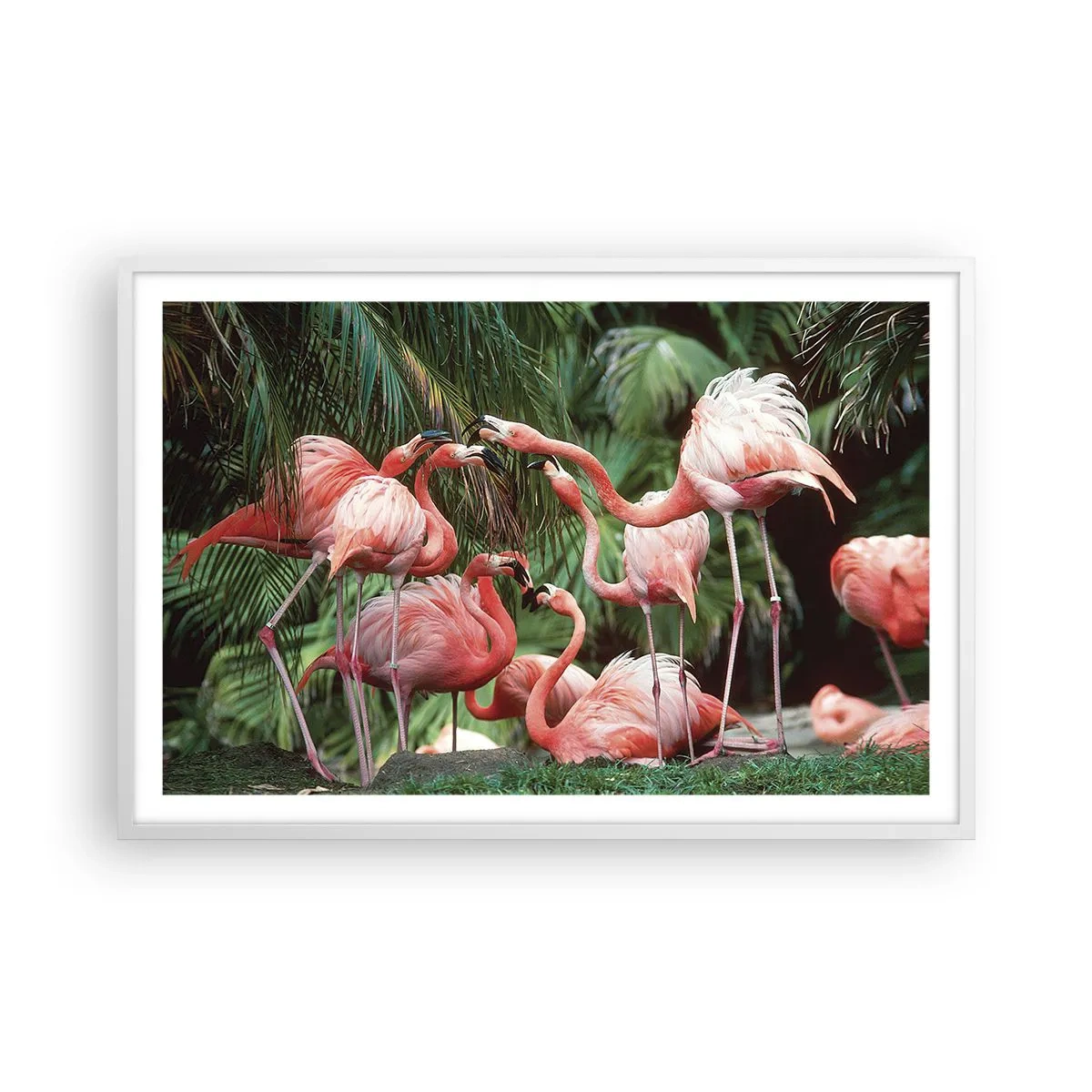 Plagát v bielom ráme - Popoludňajšie klebety - 91x61 cm