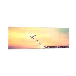 Obraz na skle - Víťazstvo slobody - 160x50 cm