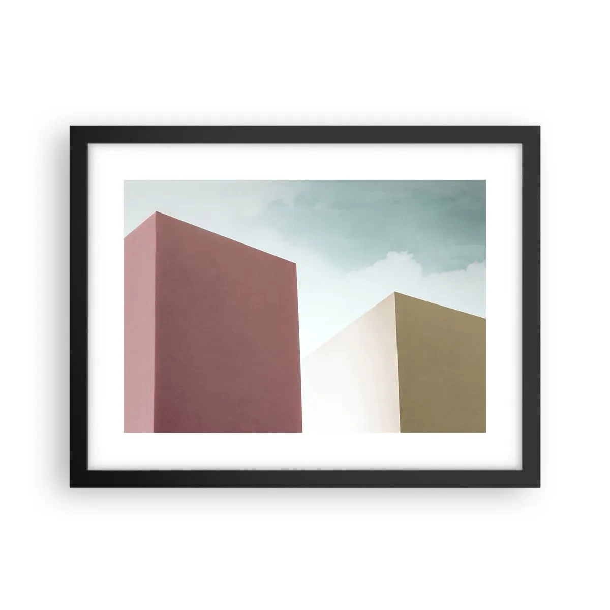 Plagát v čiernom ráme - Geometria slnečného leta - 40x30 cm
