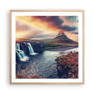 Plagát v ráme zo svetlého duba - V majestáte prírody - 60x60 cm