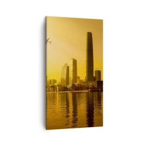 Obraz na plátne - Zlaté mesto - 45x80 cm