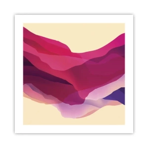 Plagát - Fialové vlny - 50x50 cm