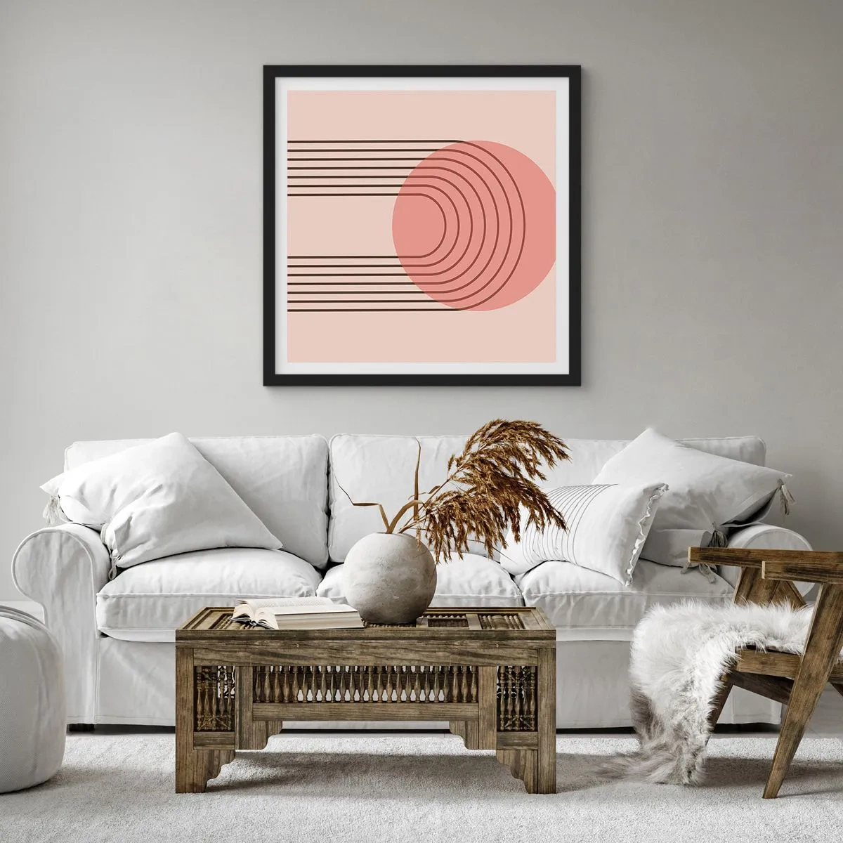 Plagát v čiernom ráme - Neodolateľná príťažlivosť - 60x60 cm