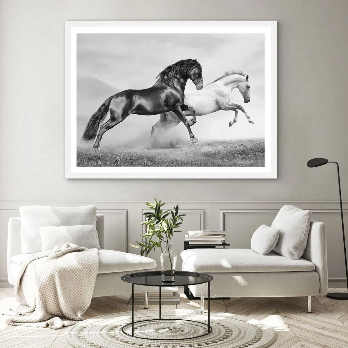 Plagát v bielom ráme - Anjeli a démoni - 100x70 cm