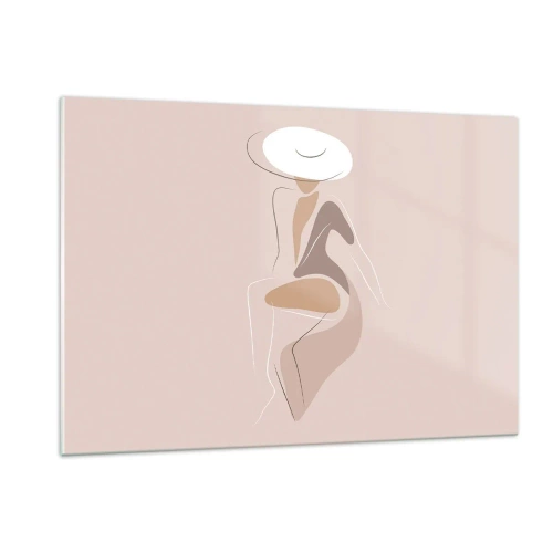 Obraz na skle - Ako vyzerá pravá dáma? - 120x80 cm